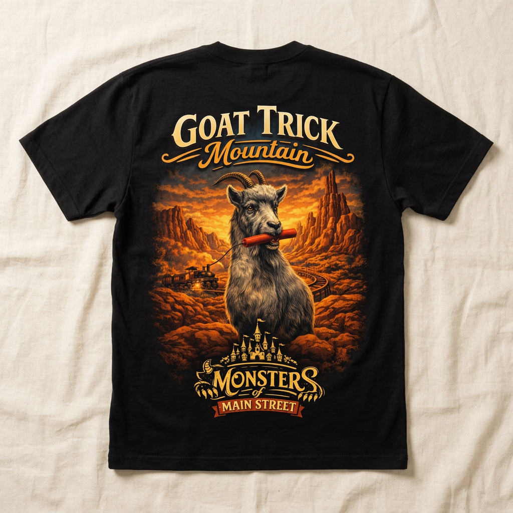 The Goat — back print on heavyweight black tee