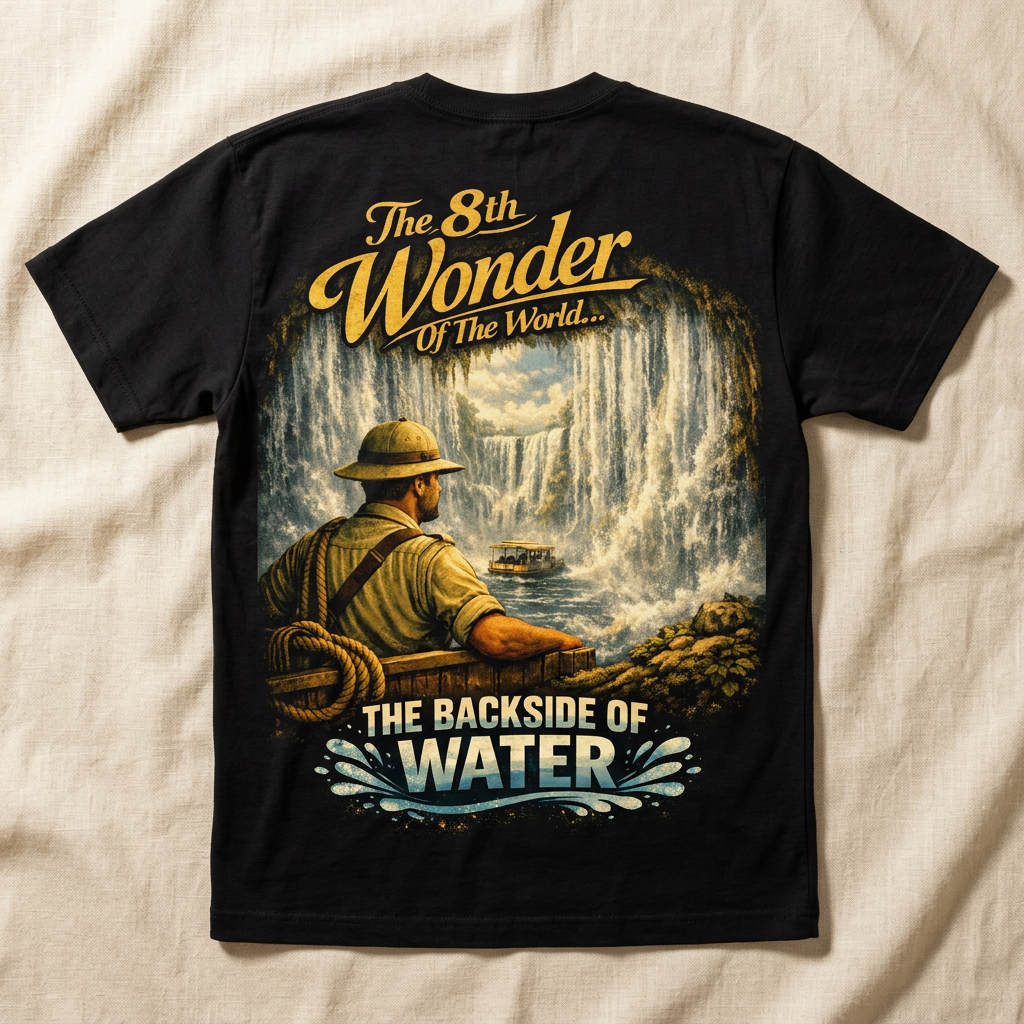 Wonder, Bottled — back print on heavyweight black tee